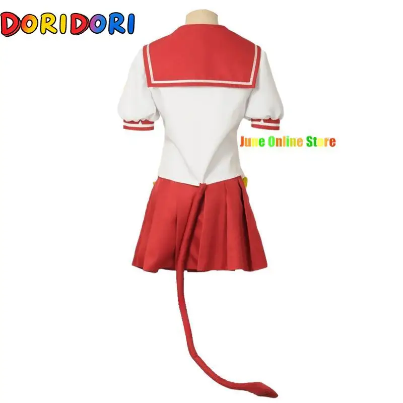Anime Welcome to Demon School Iruma-kun Valac Clara Cosplay Costume Custom Women Sailor Suits with Devil Tail Skirt Stockings view 5