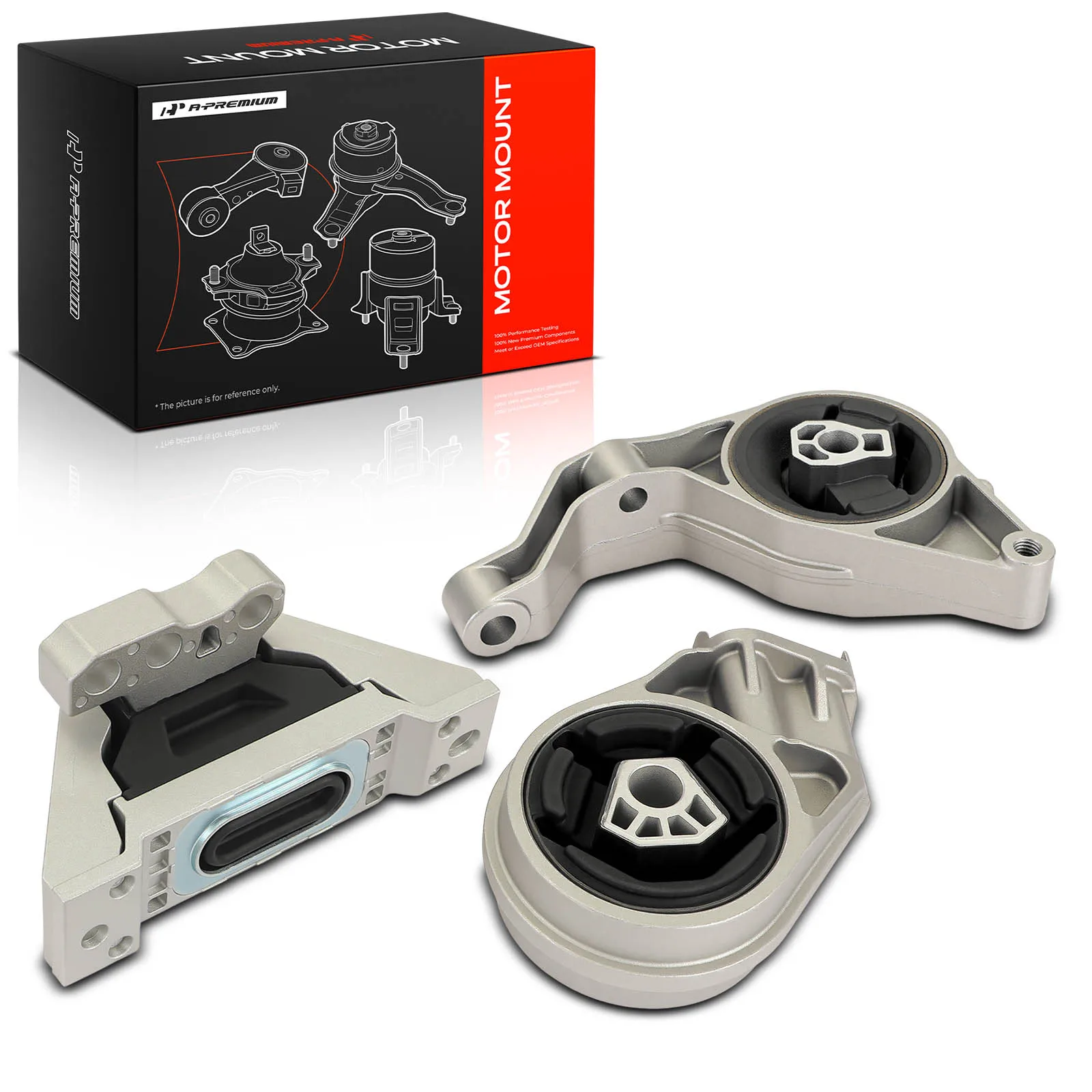 A-Premium 3pcs Engine & Transmission Mount for Chevrolet HHR 2006-2011 Cobalt 2005-2010 Pontiac G5 2007-2010 Saturn Ion