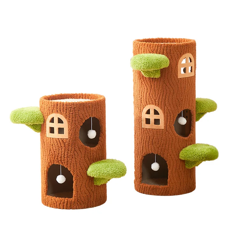 

Vertical cat scratching board cat nest integrated multi-layer nest large sisal scratching column