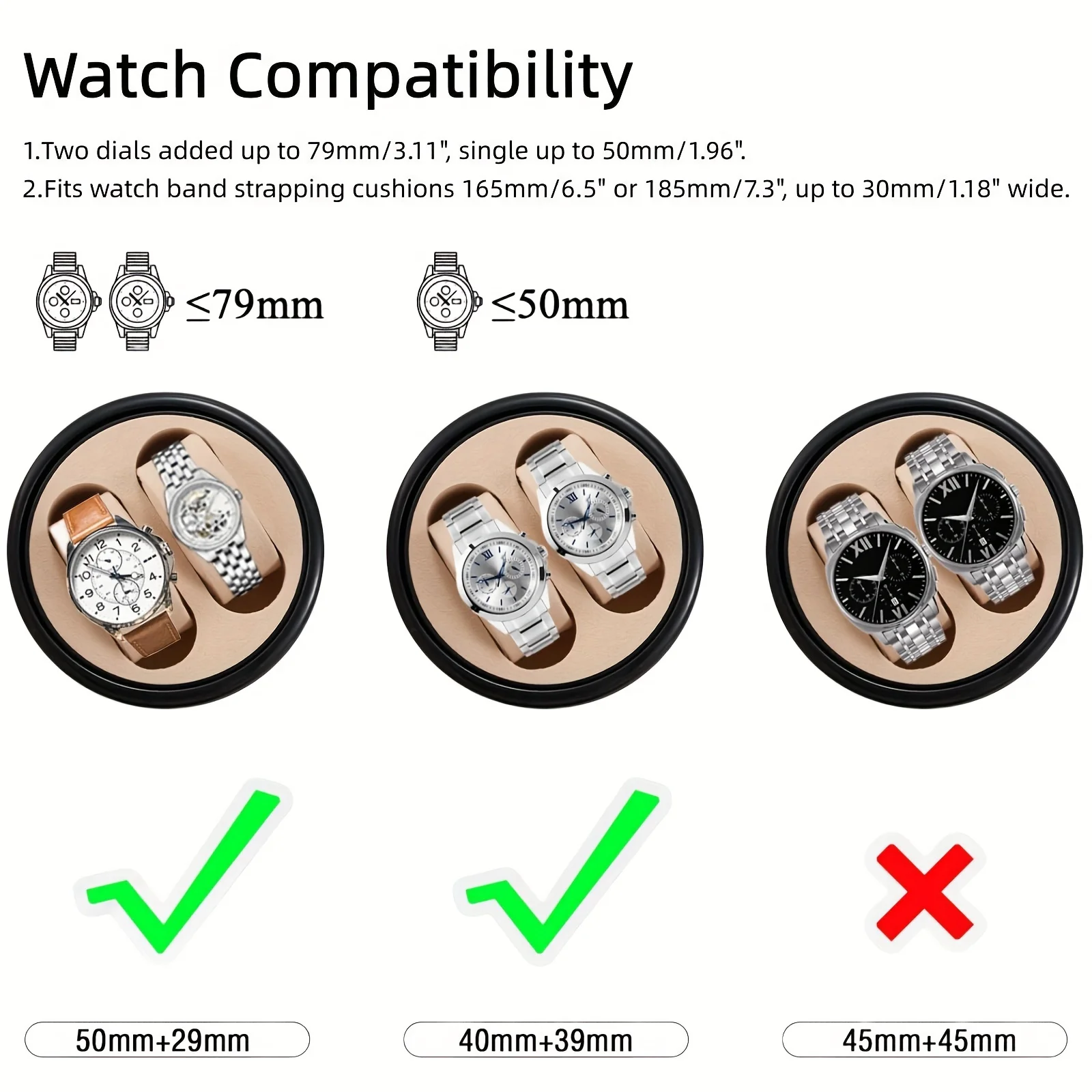 Bobinadora de reloj automática con 4 + 6 ranuras, Motor silencioso de cuero PU, bobinadora de reloj mecánico de bajo ruido, regalo de cumpleaños para hombres y mujeres, 1 ud.