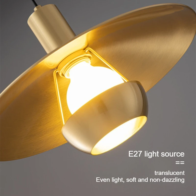 SANDYHA جميع النحاس الحديثة الحد الأدنى قلادة أضواء LED مصابيح لغرفة المعيشة مطعم الديكور تركيبات شيك ديكور المنزل