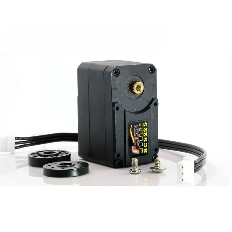 6 個 Feetech SCS225 7.4V RC シリアル制御バスサーボモーター 2 軸 19KG 高トルク TTL 信号レベル ロボットサーボホーン付き