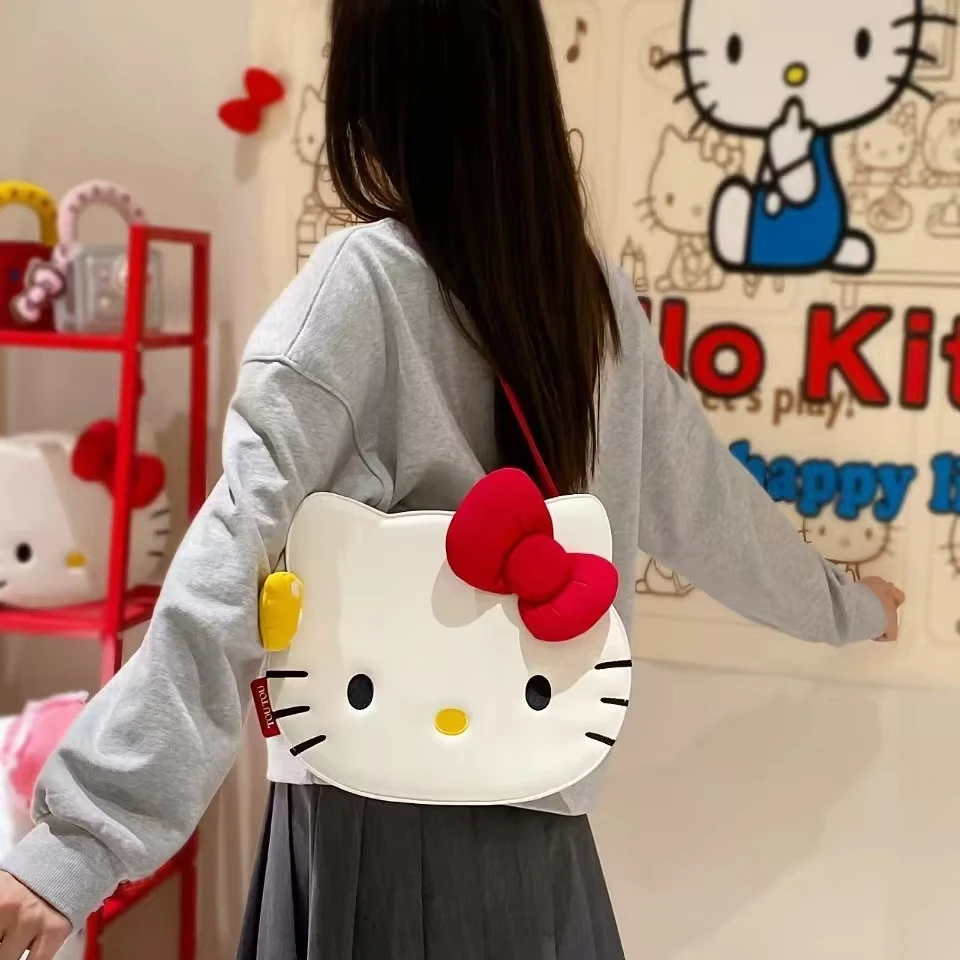 Anime Hello Kitty Kawaii Schoudertas Sanrio Opslag Reizen Messenger Bag Dagelijks woon-werkverkeer Hoge capaciteit Meisjes Verjaardagscadeau