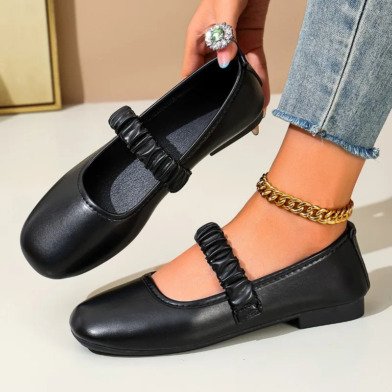 Scrunchie Strap Mary Jane Flats
