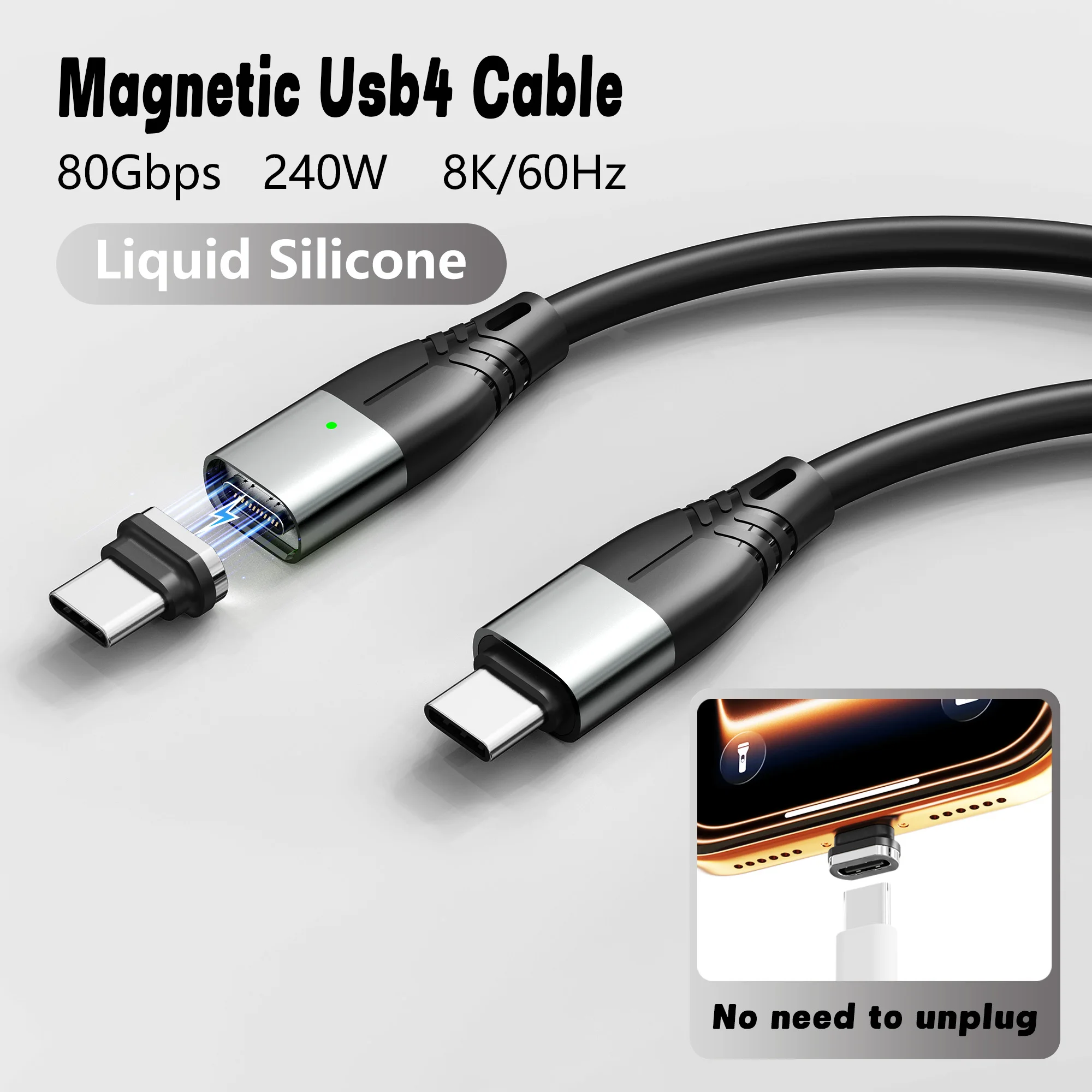 cabo-magnetico-thunderbolt-4-240-w-80-gbps-8k-a-60-hz-com-revestimento-de-silicone-liquido-tipo-c-para-tipo-c-para-carregamento-rapido-e-transferencia-de-dados-compativel-com-laptops-e-smartphones