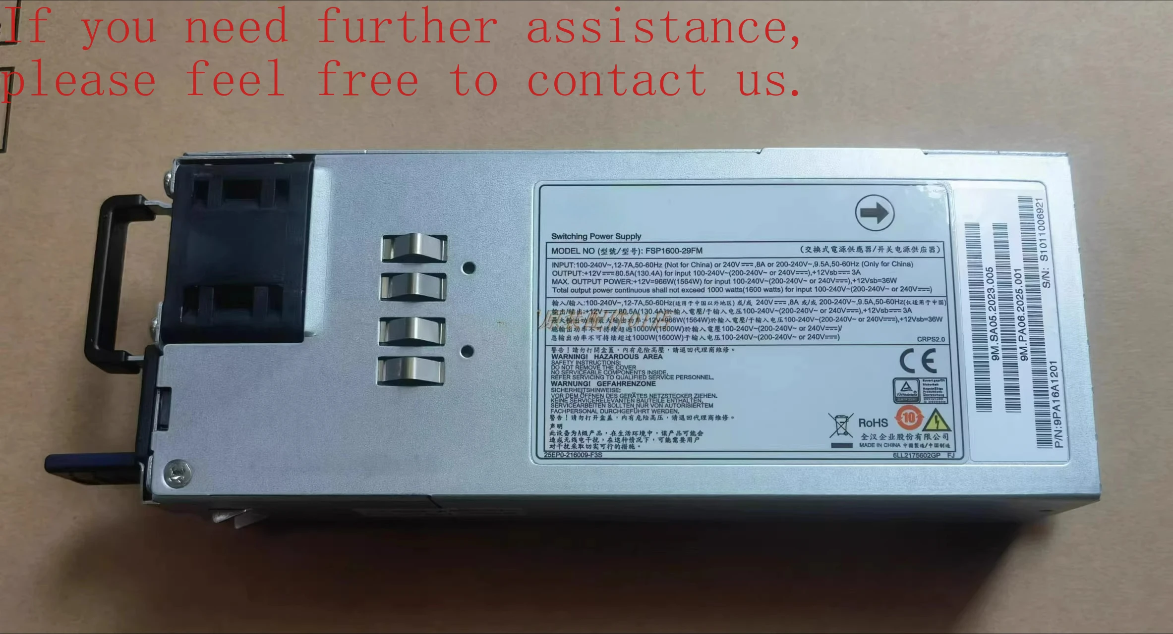 

For Quanhan FSP1600-20FM 1600-29FM 1600W CRPS power supply, brand new and original