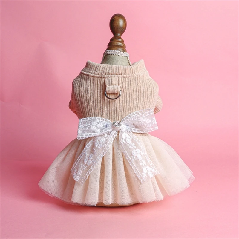 ชุดเจ้าหญิงสุนัขสำหรับสุนัขสาวสุนัข ชุดลูกสุนัขชุดสุนัข Bows DROP Shipping