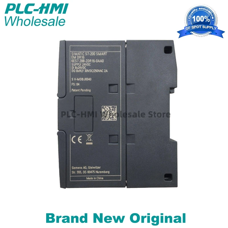 6ES7288-2DR16-0AA0 6ES72882DR160AA0 SIMATIC S7-200 SMART, Digital I/O SM DR16, 8DI/8DO, 8 DI 24 V DC Original Brand New