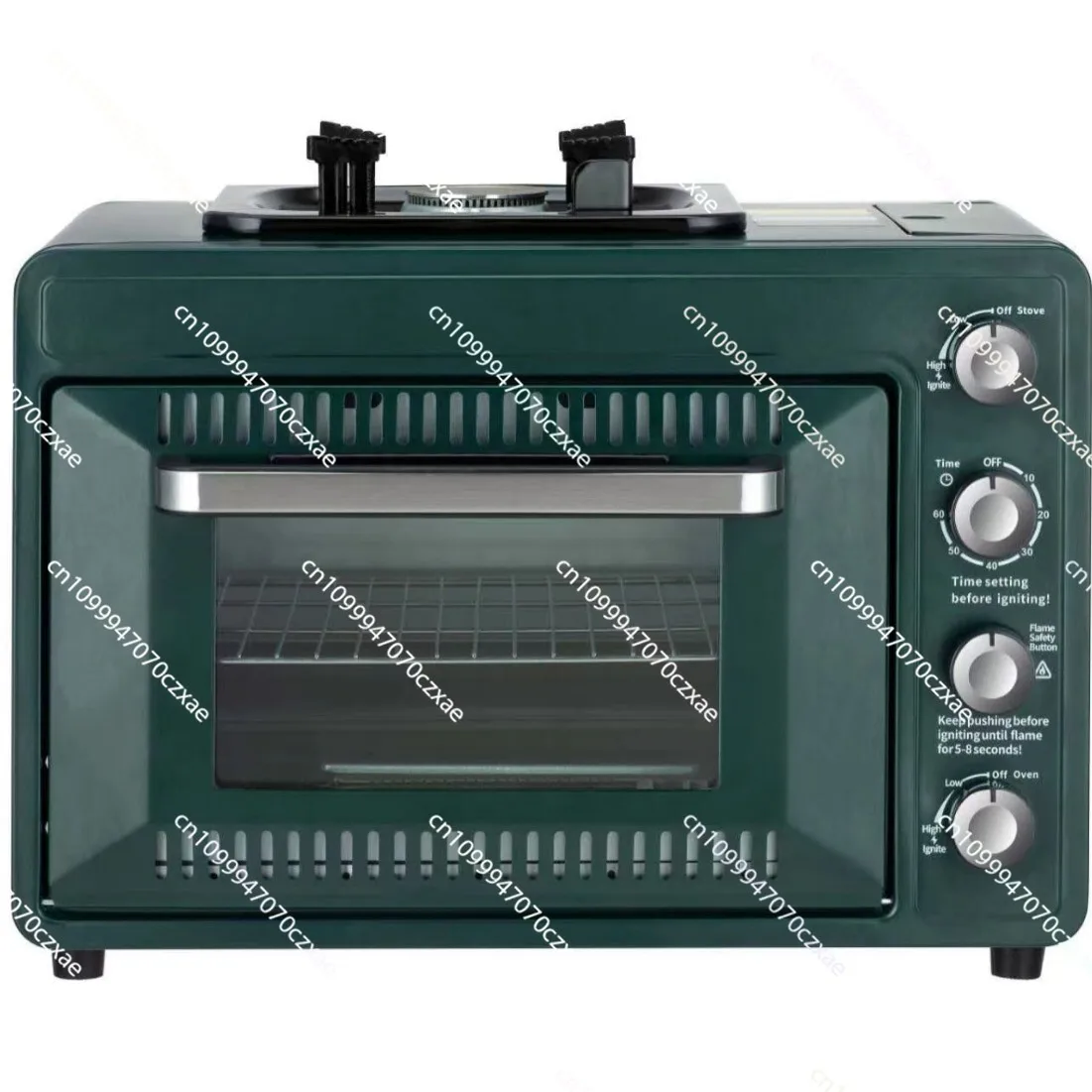 

Outdoor Portable Gas Oven, Portable 25-30L Oven, Multi-functional Integrated Cassette Stove for Outdoor Camping