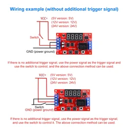 Relè di ritardo DC 5V 12V 24V modulo Timer Trigger ciclo ritardo temporizzazione modulo interruttore circuito con Display a LED