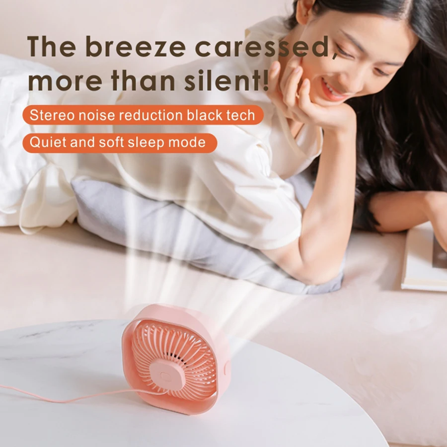 

Новинка 2024, ультратихий портативный вентилятор USB, Регулируемый мини-кондиционер на 360 °, маленький охлаждающий вентилятор с 3 скоростями, для офиса и дома