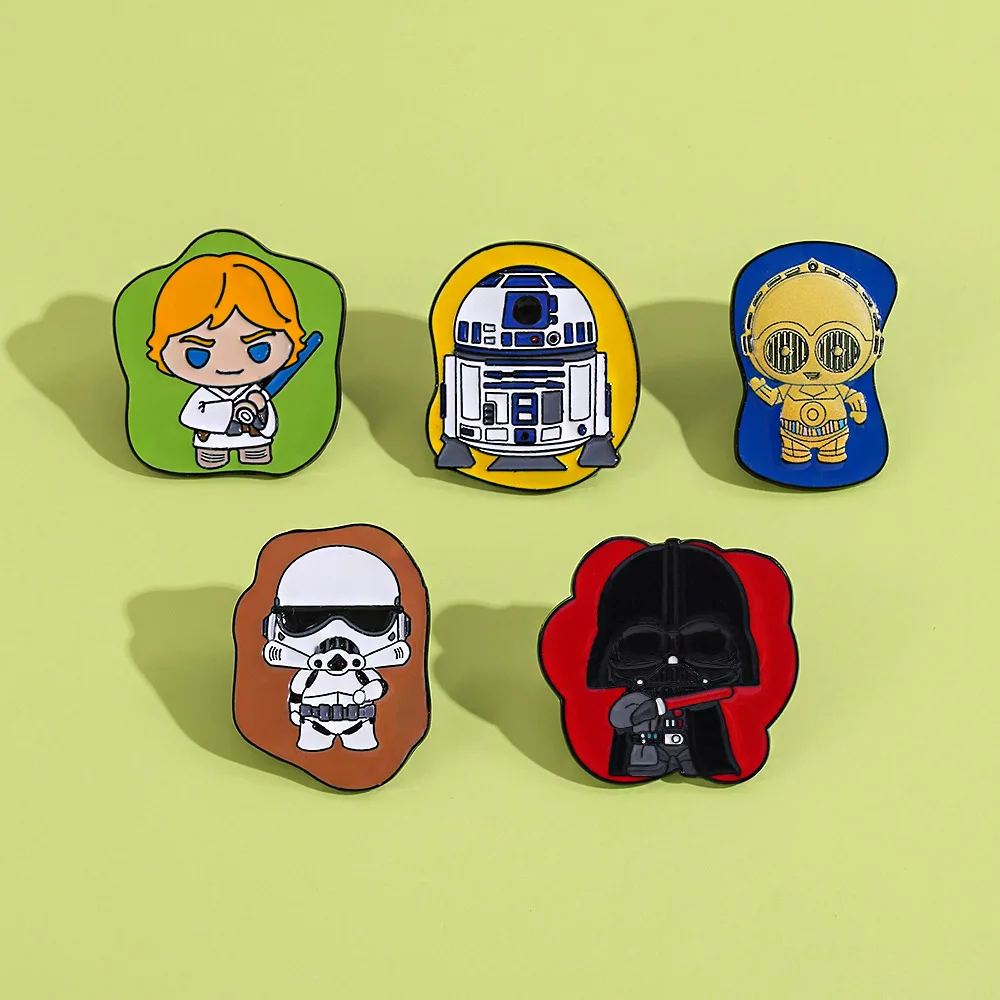 Cartoon  Enamel Lapel Collection Space Warrior Robot Brooch Cosplay Costume Badge Accessories for Clothing Backpack Decoration