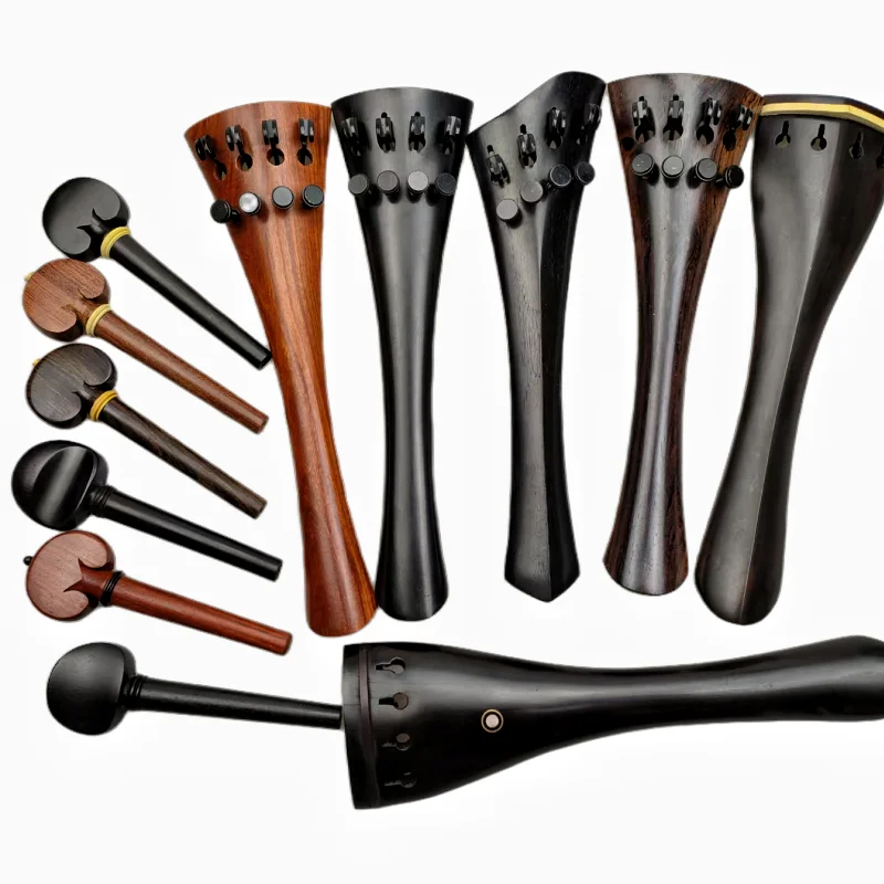 

Professional Cello Tailpiece Pegs Ebony Rosewood Cello Accessories Tail piece String Tuning Peg 4/4