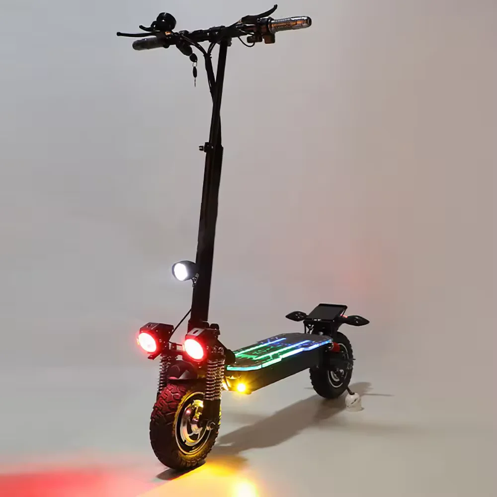 EU 2024 Electric Scooter 2400W Dual Motor 48V 21AH Max Speed 70km/h Max Range 65-75km/h 10 inch off-road tyres foldable Escooter