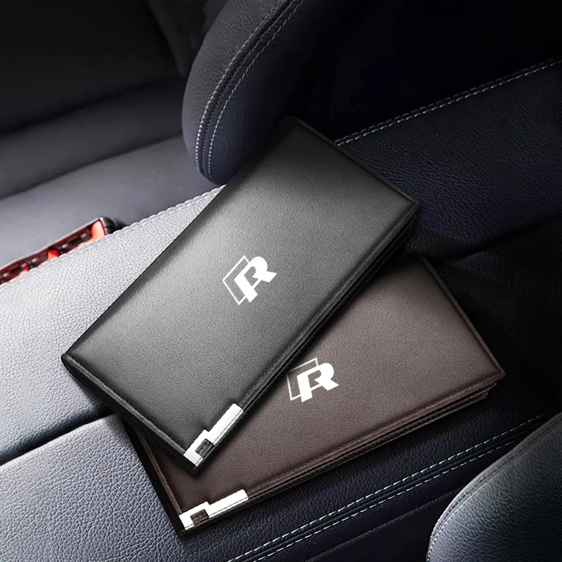 Men Car License Storage Credit Card Holder Documents Wallet For VW Golf Polo 4 5 6 Passat B5 B6 B7 CC Jetta Tiguan