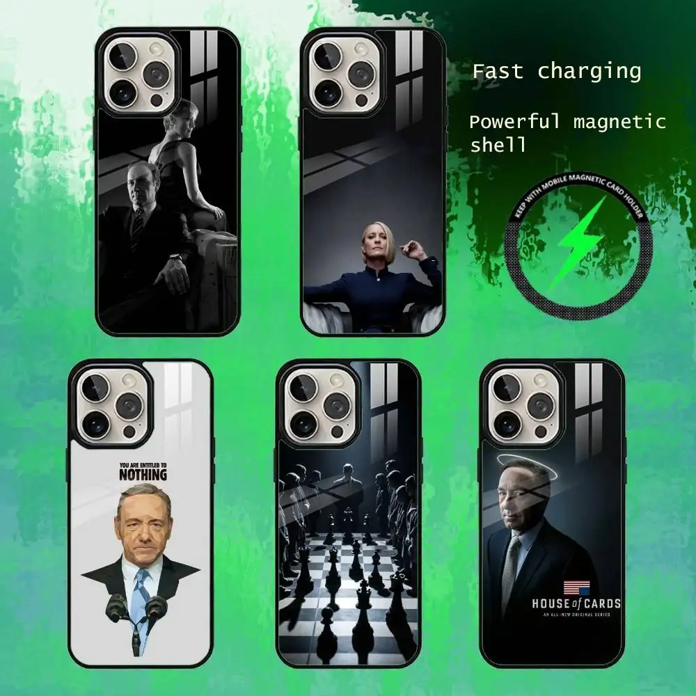 

H-House Of C-Card-s Phone Case For iPhone17,16,15,14,13 Plus,Pro Max Magnetic For Magsafe Wireless Charging