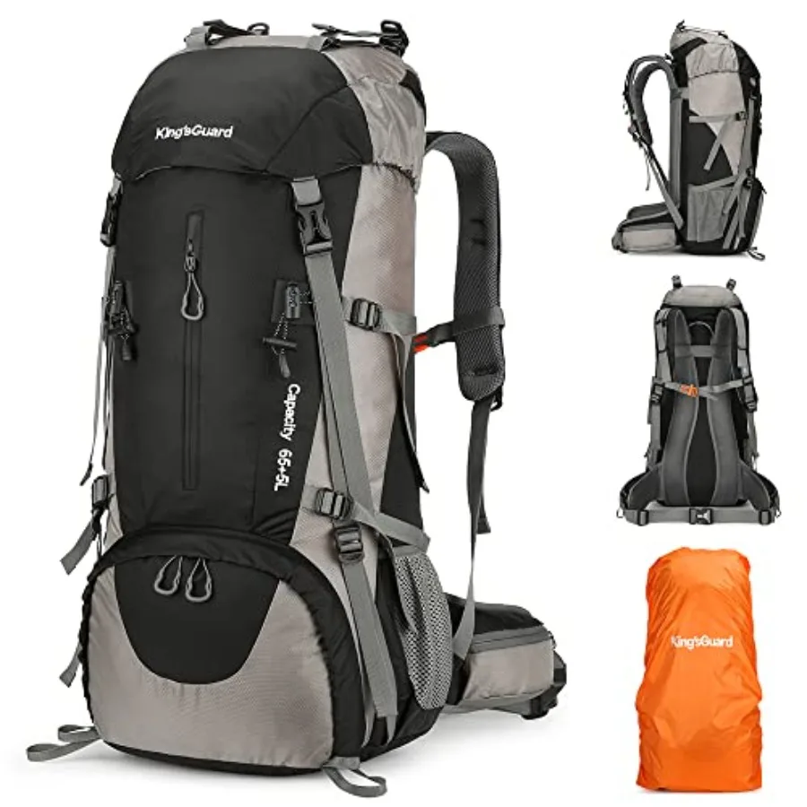 

70L Hiking Backpack with Rain Cover Lightweight Waterproof Travel Camping Backpack Large Backpacking Pack