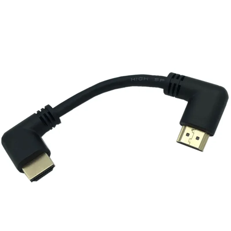 Kabel przedłużający 4K*2K @60Hz z lewej i prawej kątowej HDMI 2.0 męski na prawy lewy kolanko męskie 15cm 50cm 1m 2.0V kąt