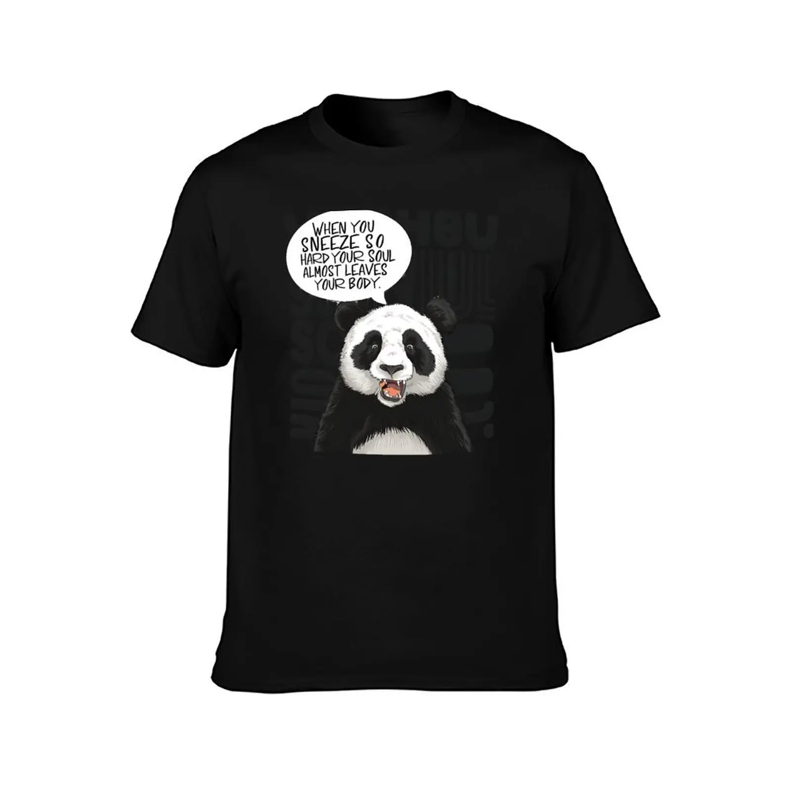 Sneeze Pandamonium: Quirky Panda Sneeze Design T-Shirt Work Utility Casual Tee Shirt T-Shirt