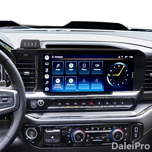 Imagen 2 del producto Soporte de teléfono para coche Chevrolet Silverado 2022 2023 2024, Base de doble soporte magnético MagSafe, carga inalámbrica, soporte de teléfono para coche