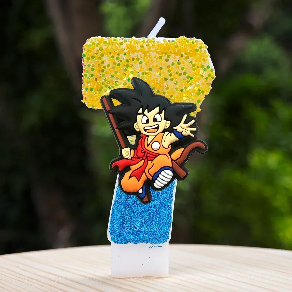 Niedliche Dragon Ball Z-Stil Geburtstagskerzen Zwölf Stück Wachsstift-Set für Kinder Anime Geburtstagsparty Tortendekoration – Detail 8