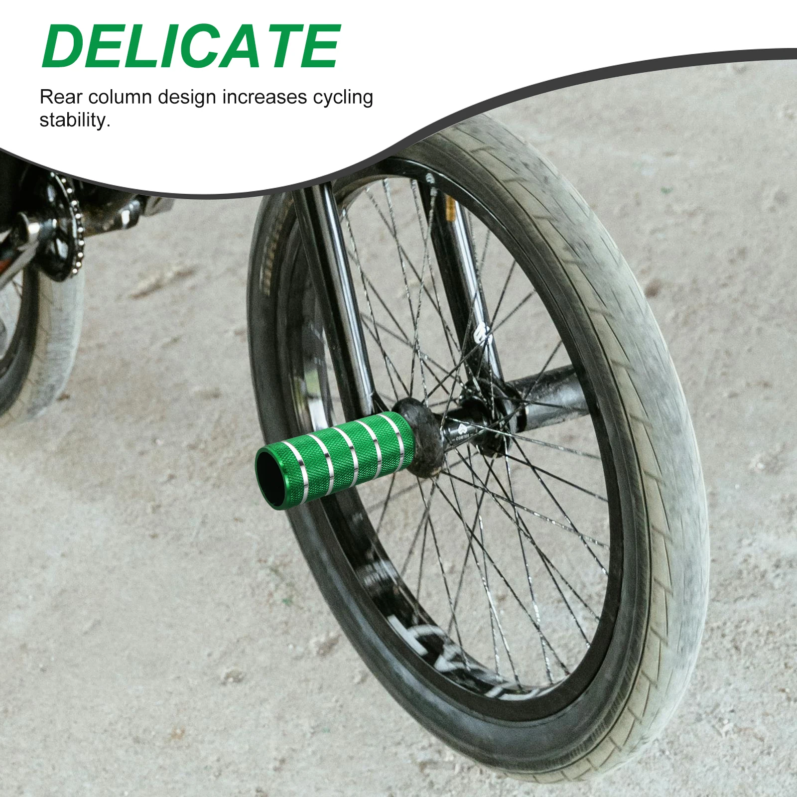 

1 Pair Sturdy Aluminum Alloy Bike Anti-Slip Portable Cycling Pegs For Universal Bikes Front Rear Axle Durable Cylinder Pegs