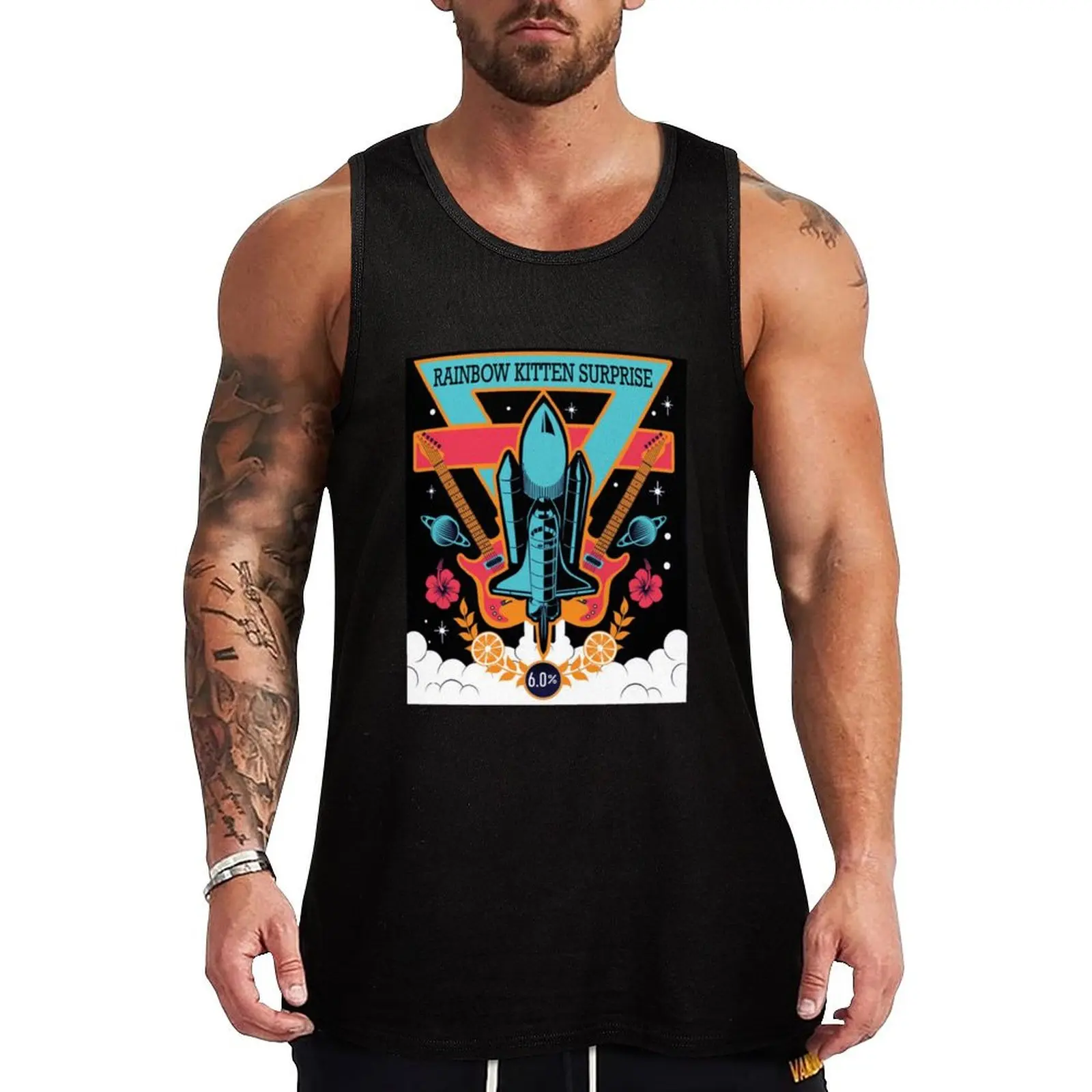 Band Rainbow Kitten Surprise Music Tour Tank Top Men's summer clothes sports vest gym t shirt men