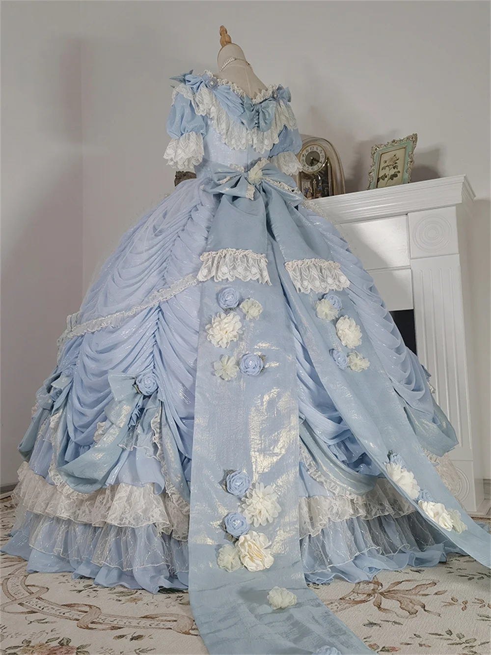 Luxury Queen Marie Antoinette Costume Romantic Rose Puffy Prom Dress Rococo Lolita Dress Vintage Victorian Princess Ball Gown