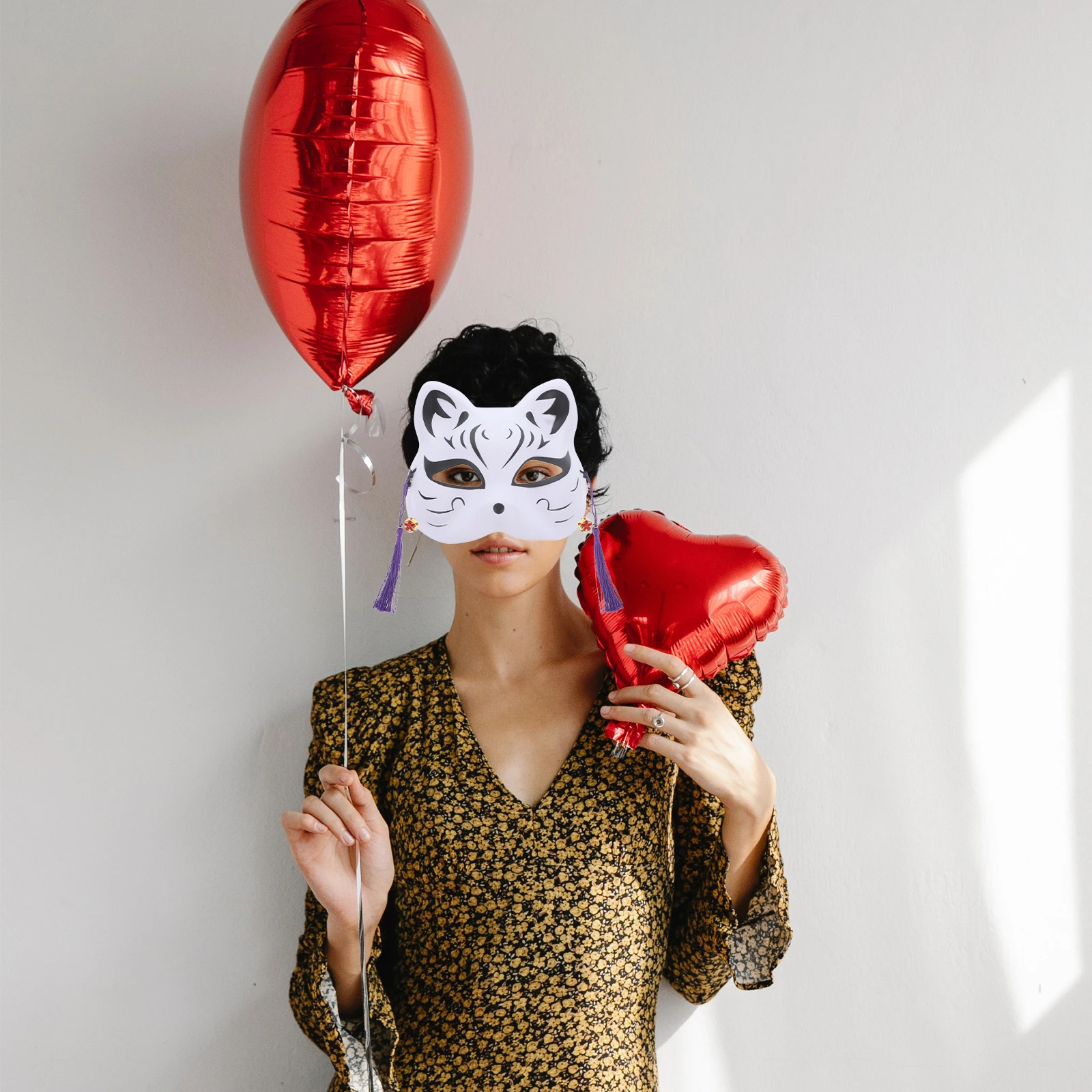 

Hefeng Cat Mask Face Adult Accessory Costume Decorate Cosplay Accessories for Women Miss