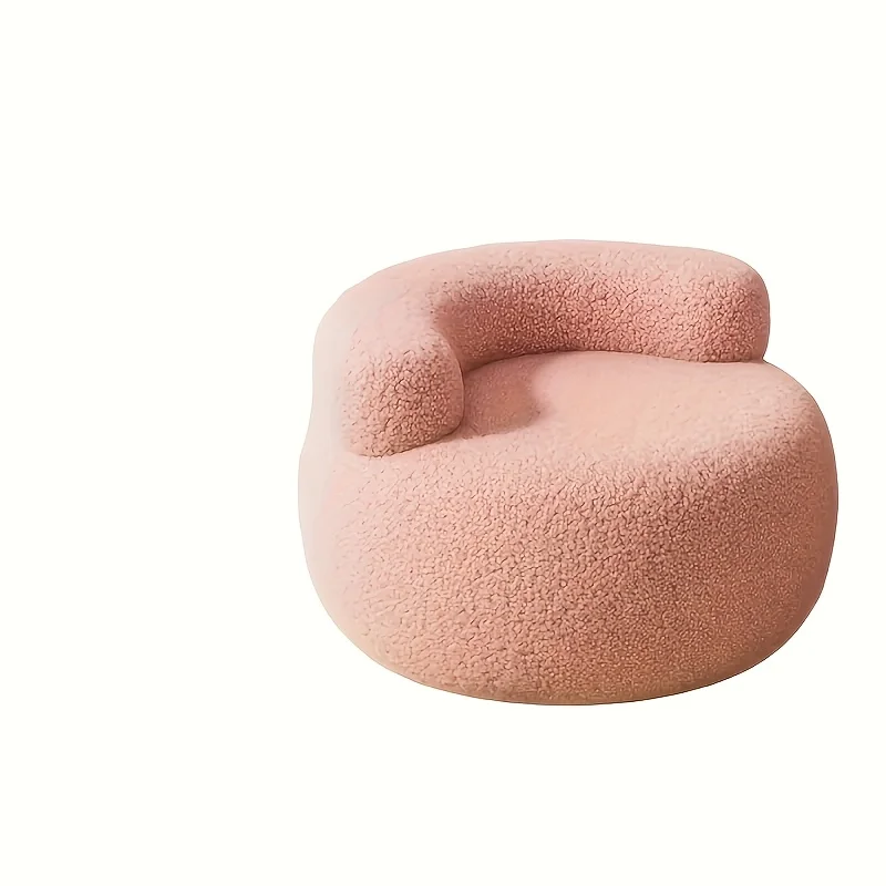 Round Sofa with Storage - Space-saving Dual-function Chair and Stool, Soft Cushion Seat and Elegant Backrest,  Minimalist Design image 6