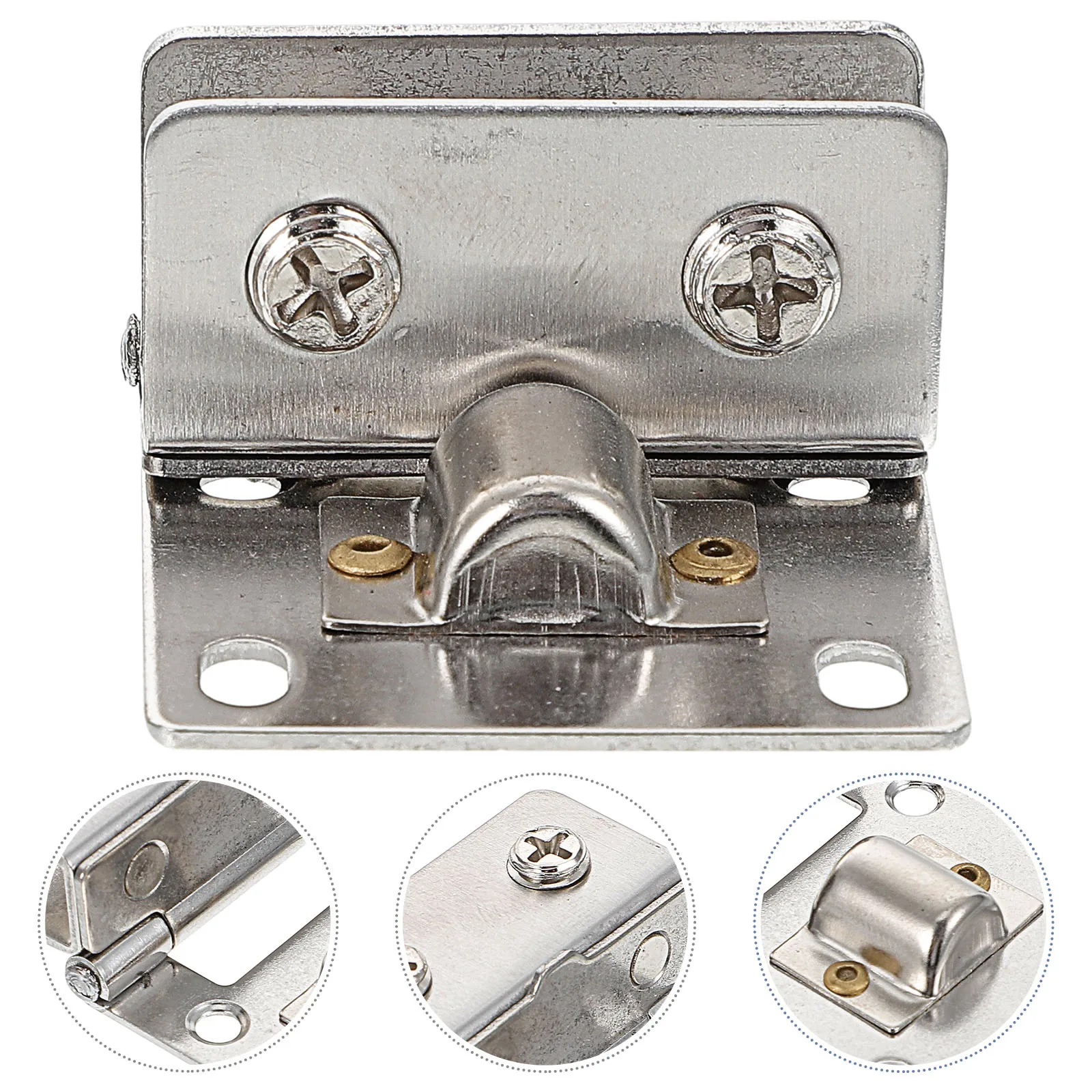 

4pcs Glass Door Hinge Stainless Steel Pivot Hinge For Frameless Cabinet Wine Showcase Shower Room Door Clip Replacement Hardware