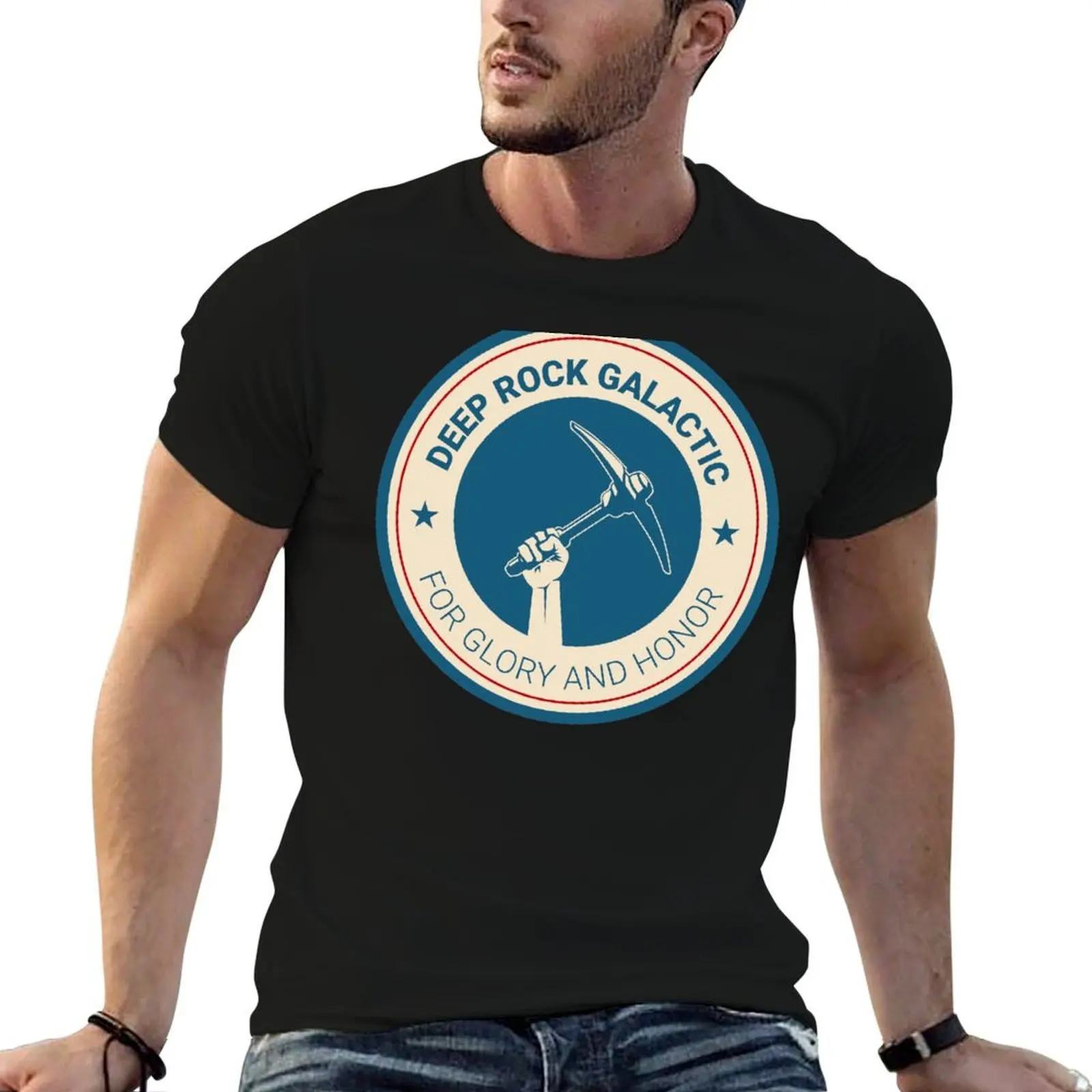 Deep Rock Galactic Badge T-Shirt aesthetic clothes graphic t shirts mens designer t shirt