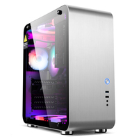 Golden field Mate4 Aluminum Alloy Toughened glass side penetration MINI computer small case ATX/MATX/ Mini-ITx
