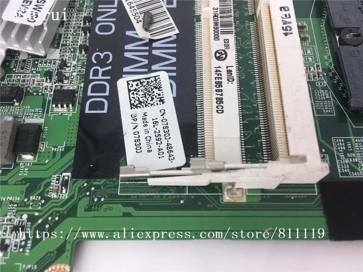 Imagem -03 - Csrzsz-placa-mãe para Dell N7110 Cn07830j 07830j 7830j Da0r03mb6e0 Ddr3 Trabalho Testado