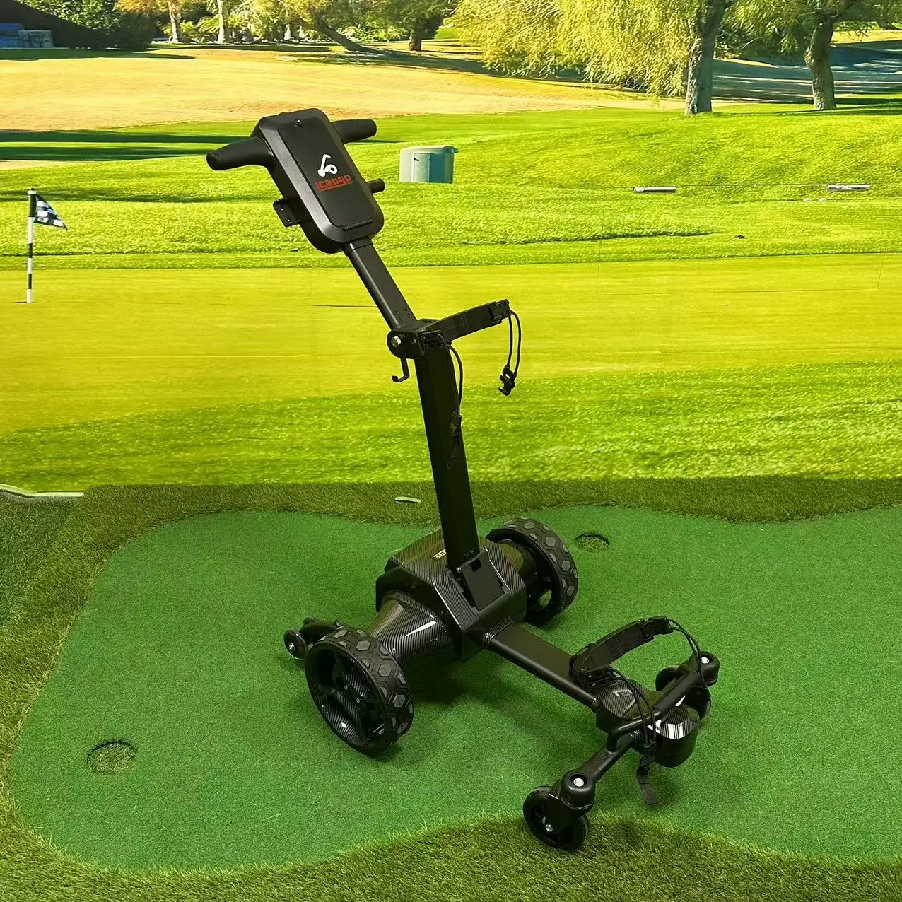 

Best Selling Aluminum Electric Golf Trolley Outdoor Sports Golf Trolley Electric Lithium Battery Remote Control