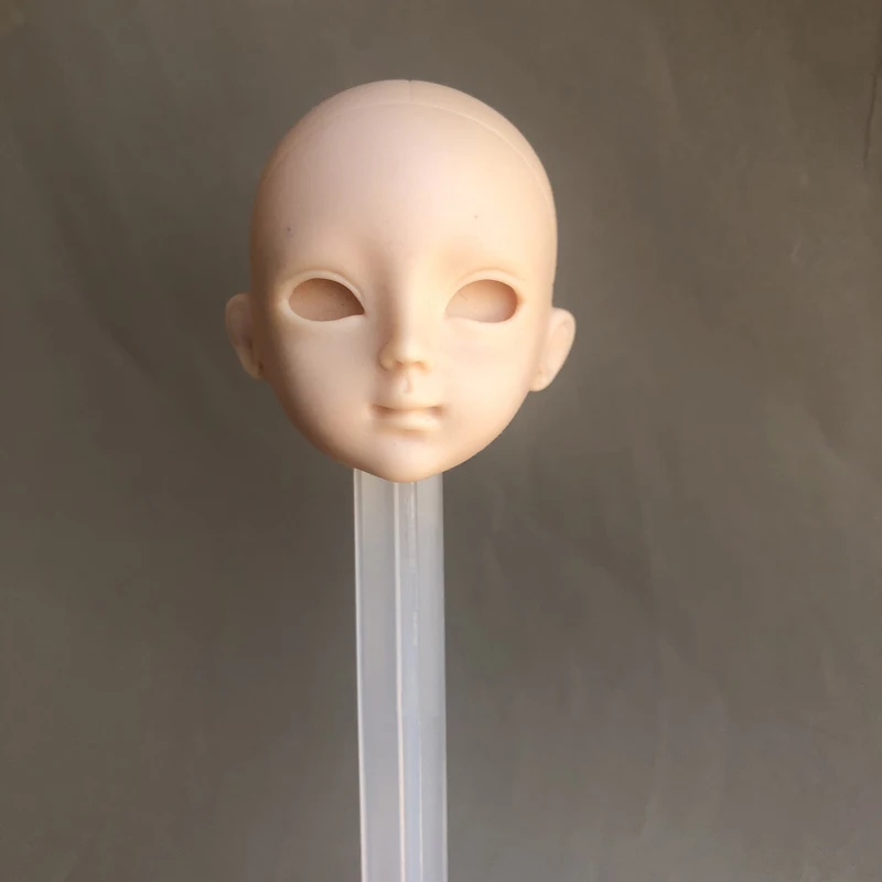 2pcs/lot Soft DIY Practice Makeup White Skin Doll Heads For 1/6 BJD as For 29cm Doll\'s Practicing Makeup Head Without Hair