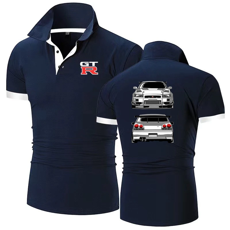 GTR Ares Polo R35 R34 modificato Team nissan camicie a maniche corte da uomo e da donna Nissanes F1 uomo Casual F1 Polo Top 071