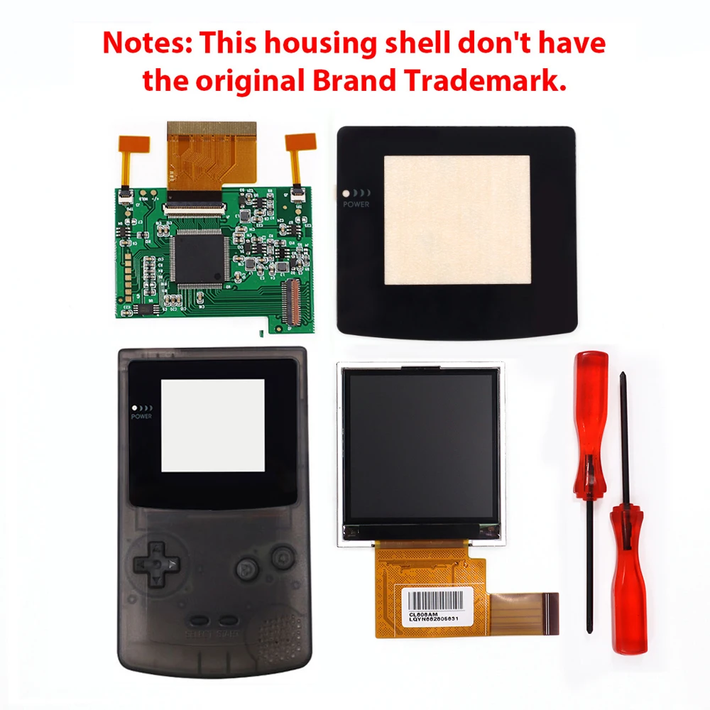 2.2 INCH IPS LCD Screen For GBC Backlight Color Adjust for Gameboy Color Smaller Display Size No cut shell image 3