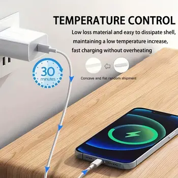 套 20W 快速充電器,適用於 iPhone 15 和 iPad - 便攜式旅行 USB-C 轉接器,帶 3.3 英尺線纜和美規插頭 8 最佳銷售 蘋果充電器適配器 - №5