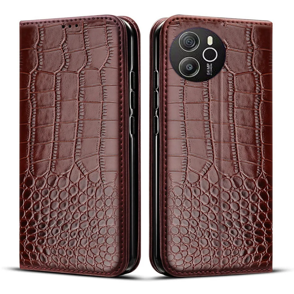 Skórzane etui z klapką dla Blackview Shark 8 6,78 "Shark8 Shark8 Oscal Tiger 12 etui magnetyczne etui na karty