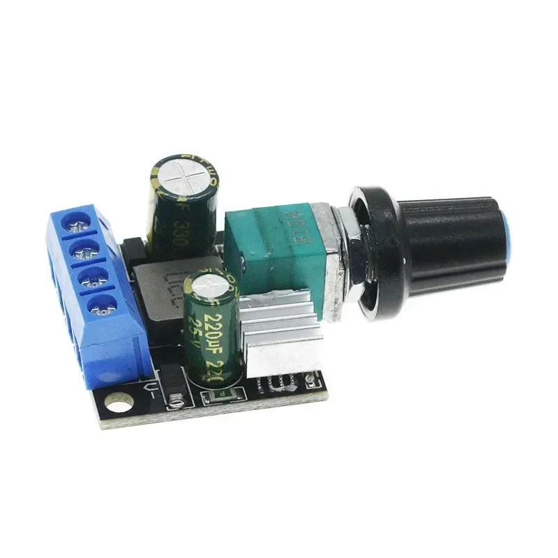 Cooling fan speed regulator fish tank submersible pump PWM DC motor brushless chassis with brush switch LED dimming image 3
