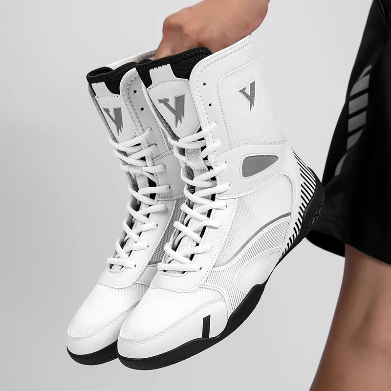 Men Boxing Shoes Breathable Struggle Brand Professional Male High Top Big Size Non-Slip Big SizeJudo Outdoor  Wrestling Shoes