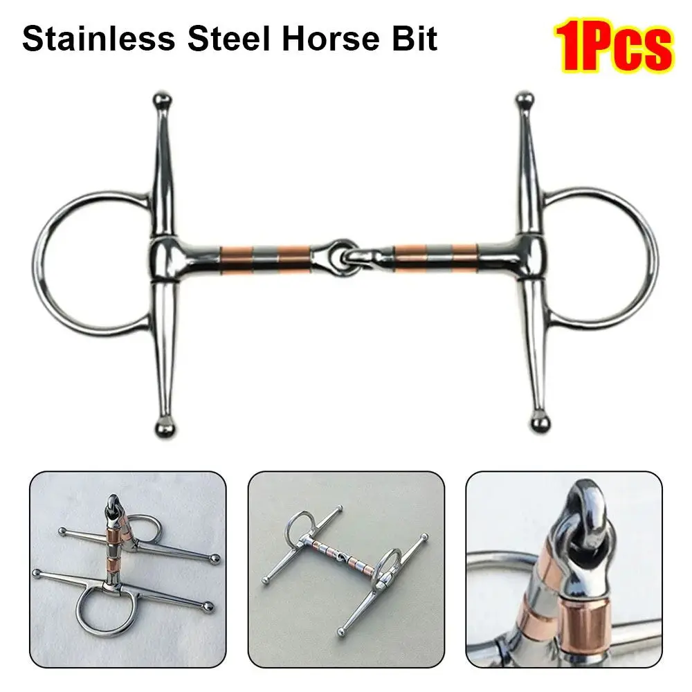 1 Uds. Broca de caballo duradera en forma de H, anillo de boca de caballo de acero inoxidable resistente, broca de entrenamiento de estallón, equipo ecuestre