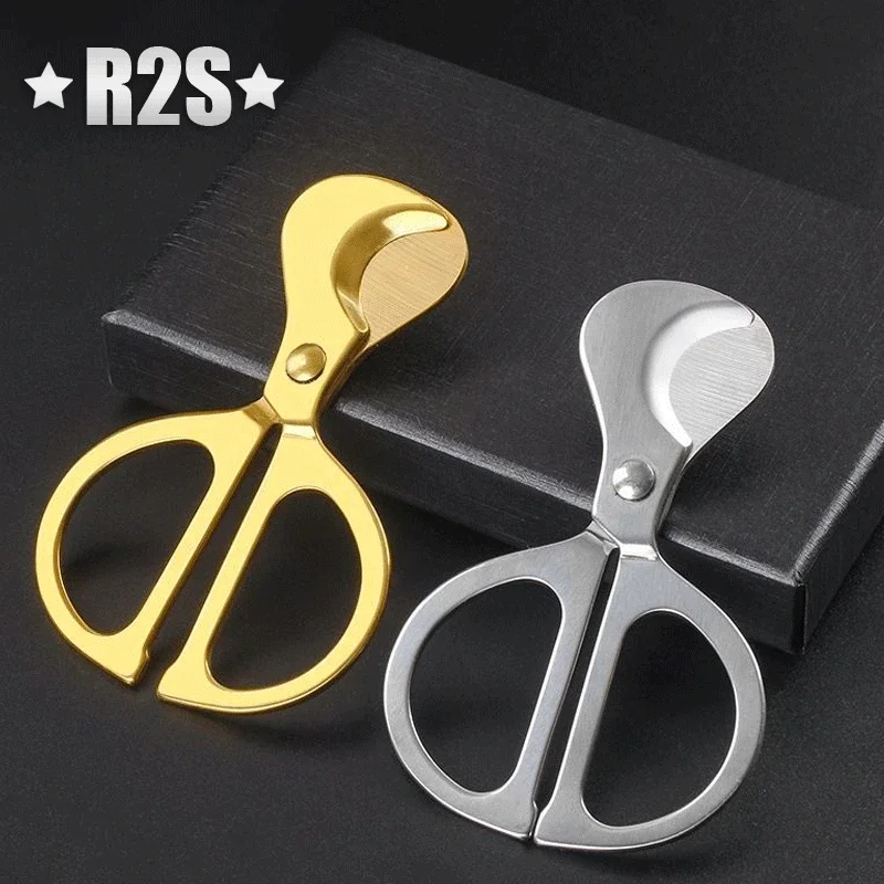 Cigar Cutter Double Blade Stainless Steel Metal Wood Pocket Gadget Cutter Knife Cuban Cigars Scissors