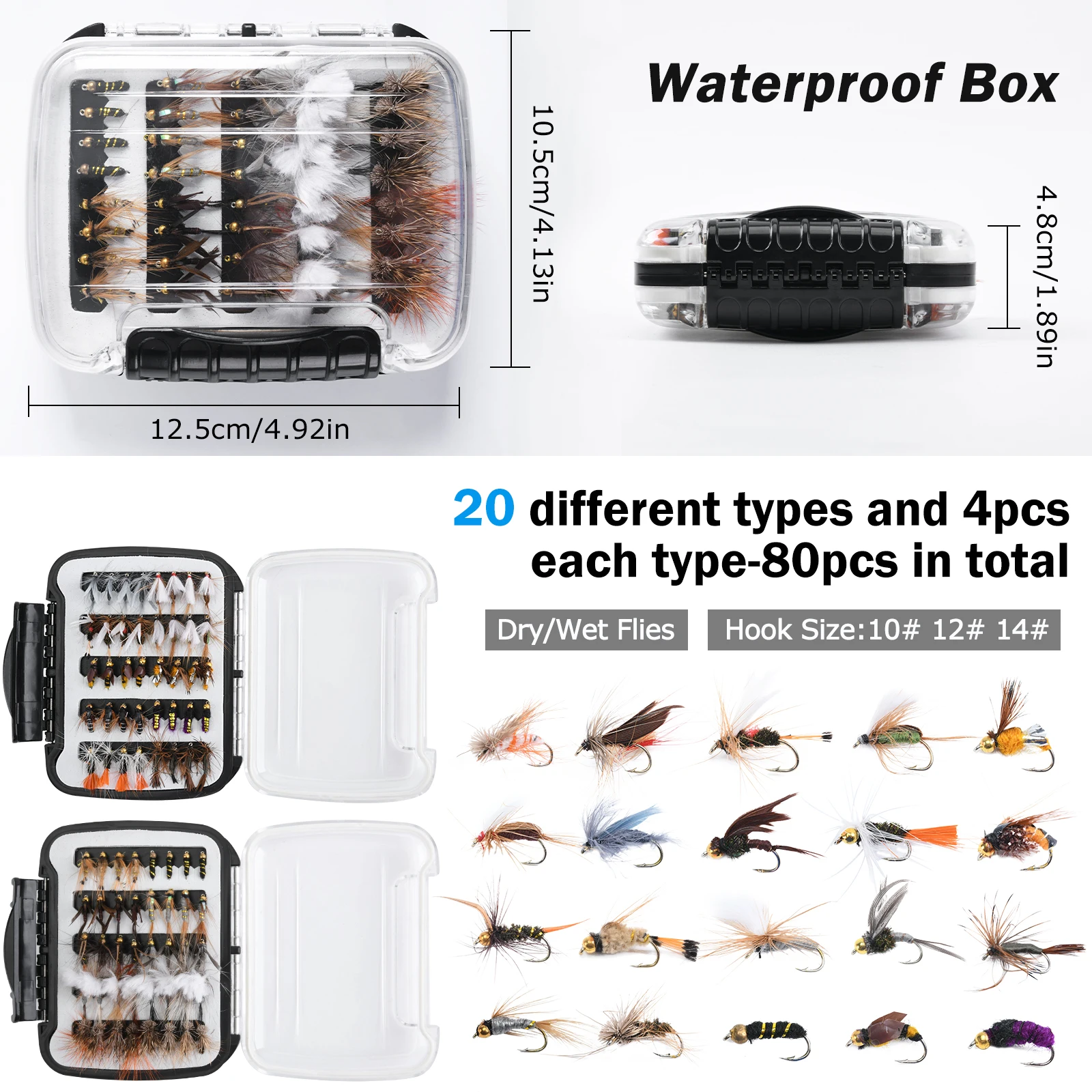Goture 8Section Travel Fly Fishing Rod Combo 5/6# Stream Rod Kit  With Reel Line Lure Full Set Fishing Tackle For Fly Fishing