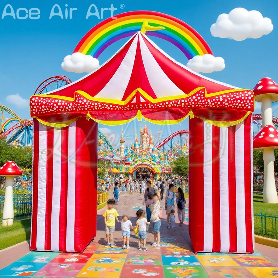 

Custom Vibrant Carnival Entrance Inflatable Circus Archway Magic Show Backdrop for Show/Party Decor Children's Playground Gate