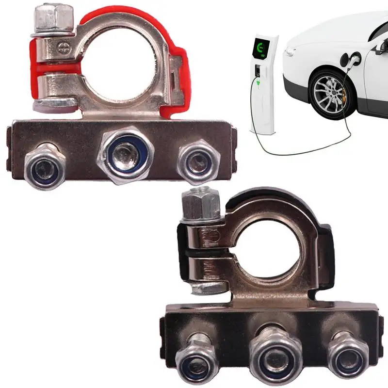 

3-контактный разъем аккумулятора, 1 пара разъемов для клемм аккумулятора для тяжелых условий эксплуатации, детали для модификации автомобиля, автомобильная промышленность