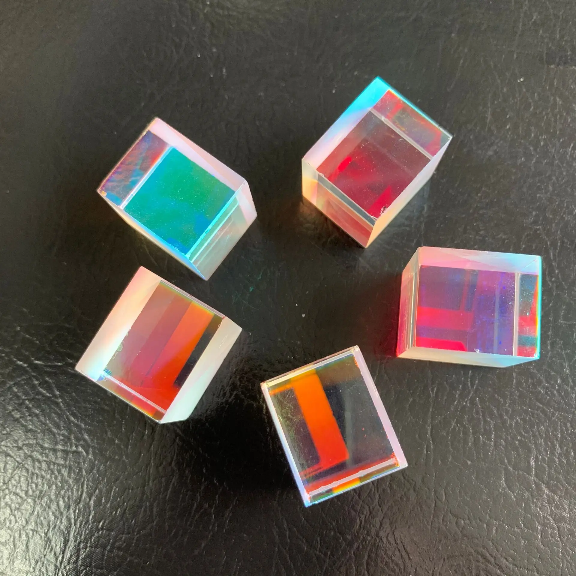 4 PCS Beautiful DIY Defective X-Cube Prism RGB Combiner Splitter Cross Dichroic Prism for Party Home Decoration