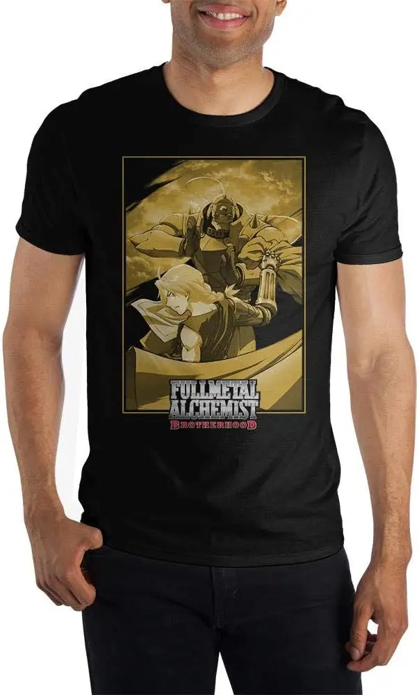 

Full Metal Alchemist Anime Mens Graphic Tee Short Sleeve Tops Tees Cotton Print Tshirts