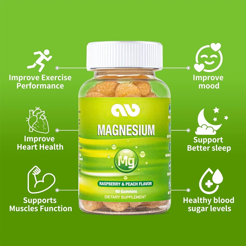 

Magnesium Citrate Gummies for Adults - Peanut Free Vitamin Gummies -60 Gummies